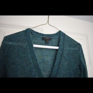 J. Crew Mohair Cardigan Teal XXS